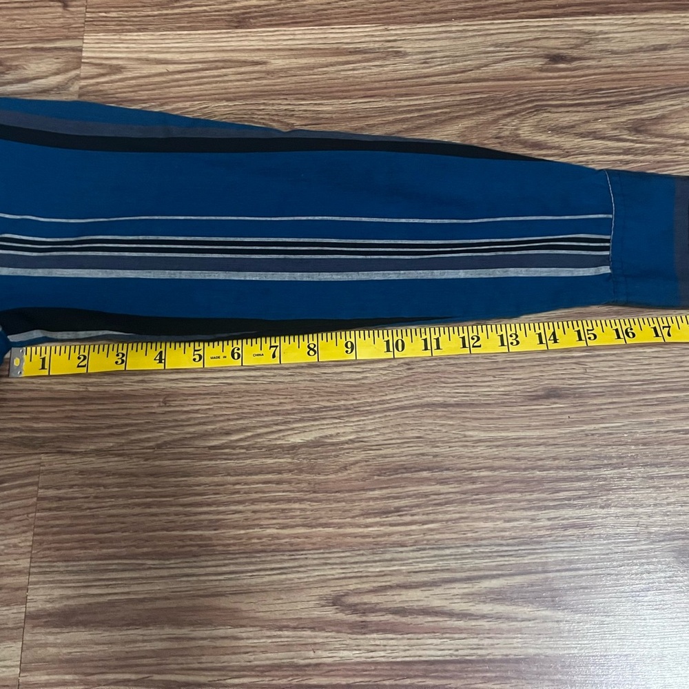 Wrangler blue/greenand Black Striped Western Shirt - Picture 4 of 7